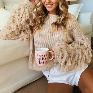 BOHO Knitted tassel sweater